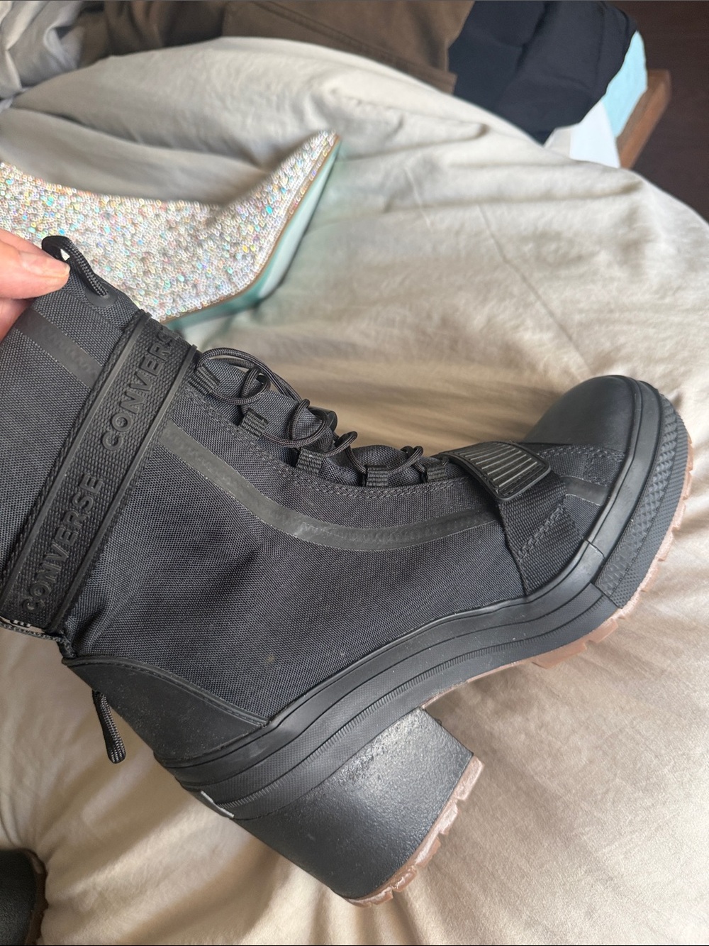 Converse women’s Black Platform Combat Boot